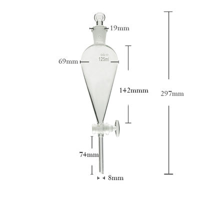 Namco Separating Laboratory Funnels 125ml Separatory Funnel