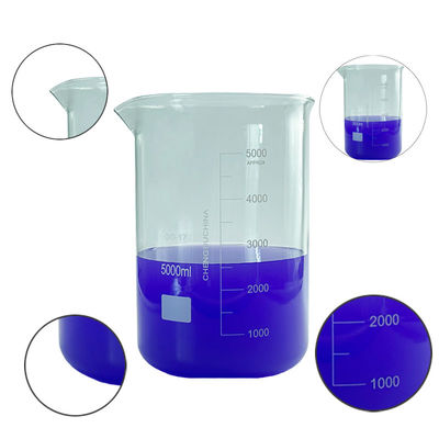 Glass Measuring Laboratory Beaker 5000ml Customizable Reagent Media Bottle