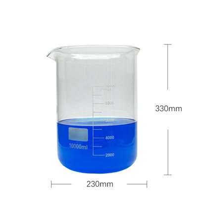 Glass Measuring Laboratory Beaker 10000ml Customizable Reagent Media Bottle